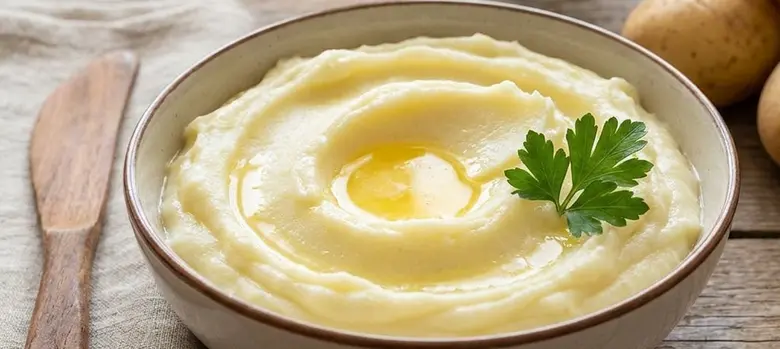 Klasická bramborová kaše s máslem a petržlenem