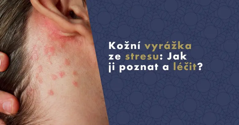 Kožní vyrážka ze stresu na krku ucha