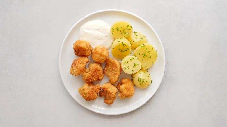 Použitý recept na smažená květák s bramborami.