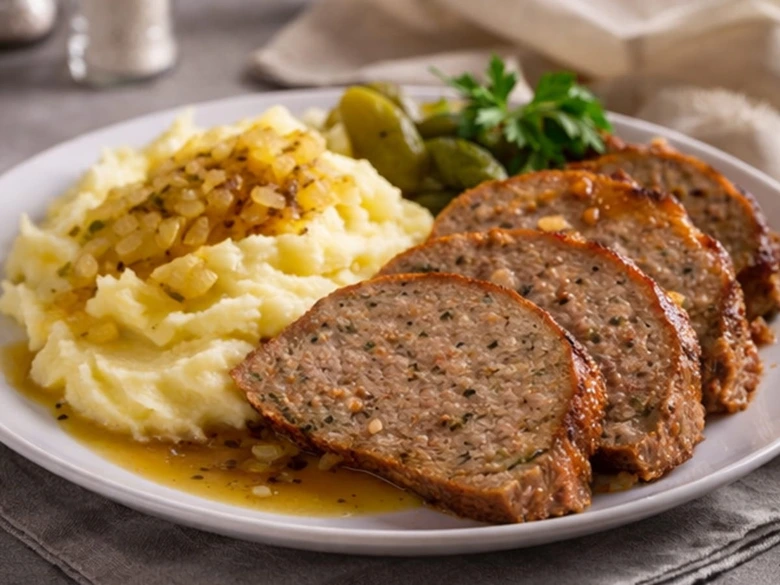 Příprava šťavnaté sekané s bramborovou kaší