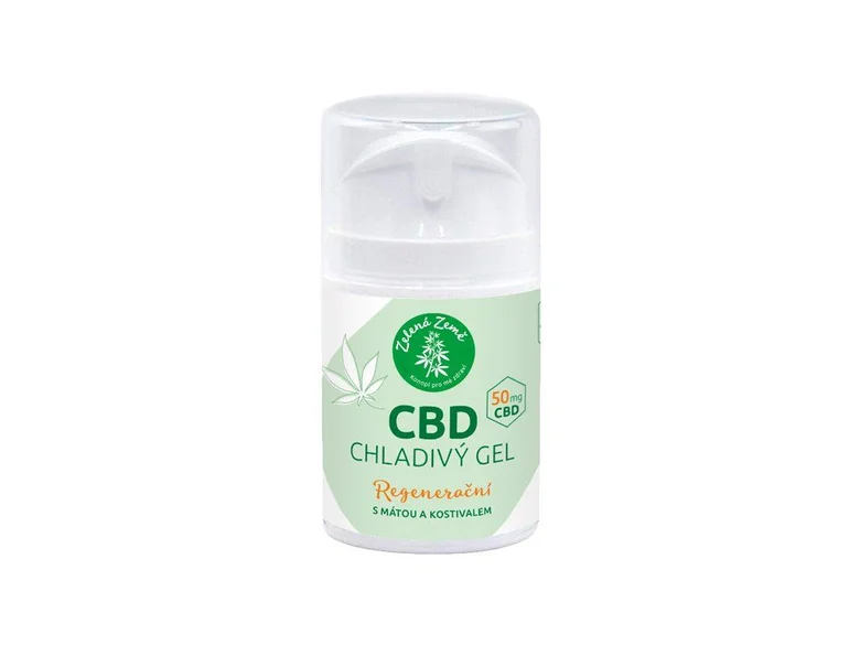 CBD chladivý gel s mátou a kostivalem