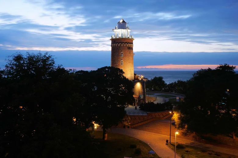 Lighthouse u moře v Polsku na dovolenou