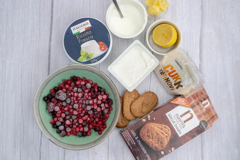 Ingredience pro jednoduché recepty s ricottou