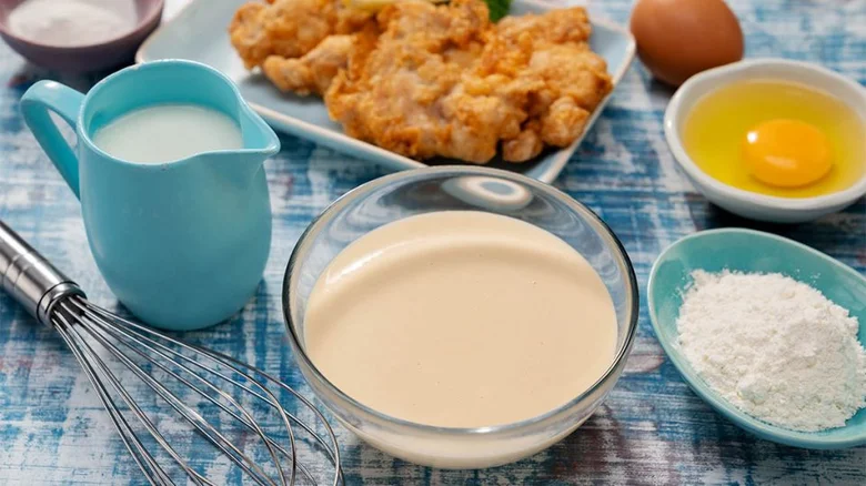Ingredience na obalování řízků výrobků