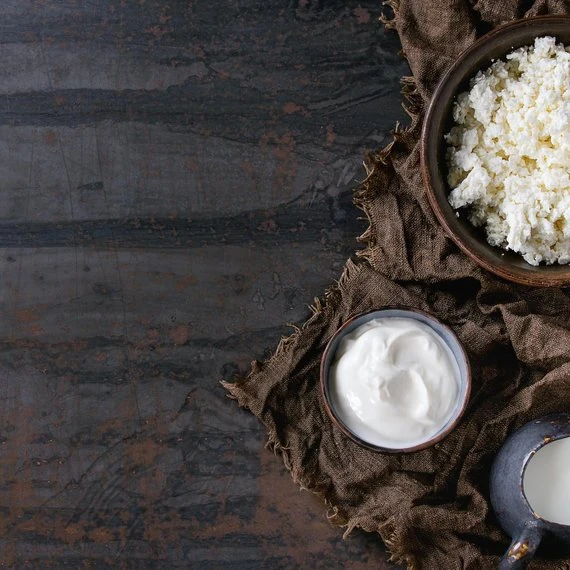 Cottage cheese and yogurt bowls