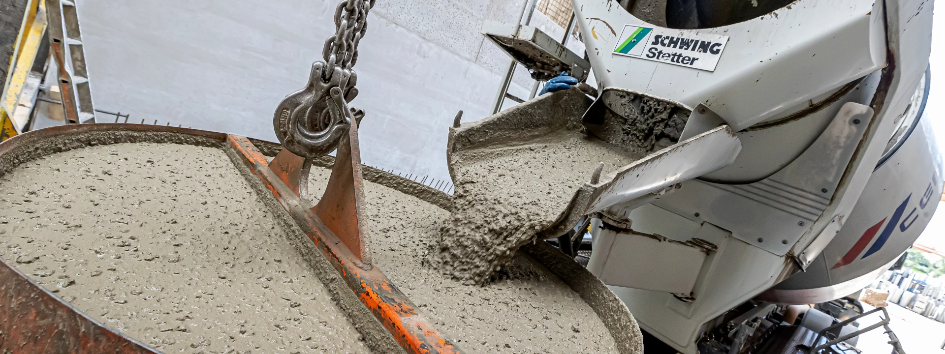 Concrete pouring process