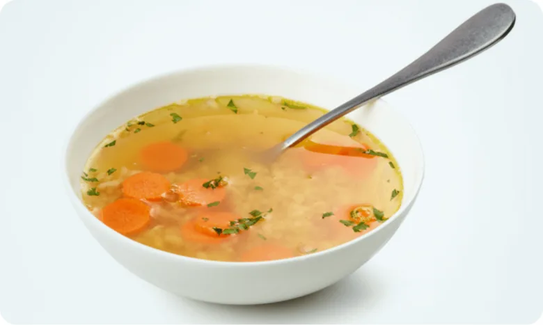 Carrot soup in bowl